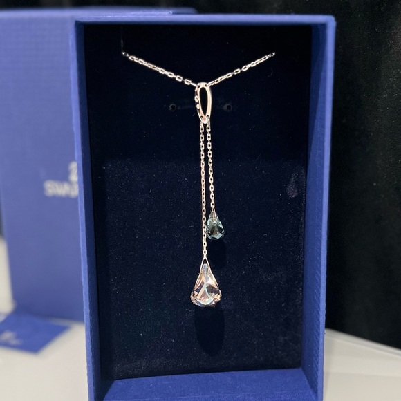 Swarovski Crystal Stone Necklace - 2 tone Brand New In Box - Picture 5 of 6